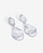 Hammered Teardrop Drop Dangle Earrings