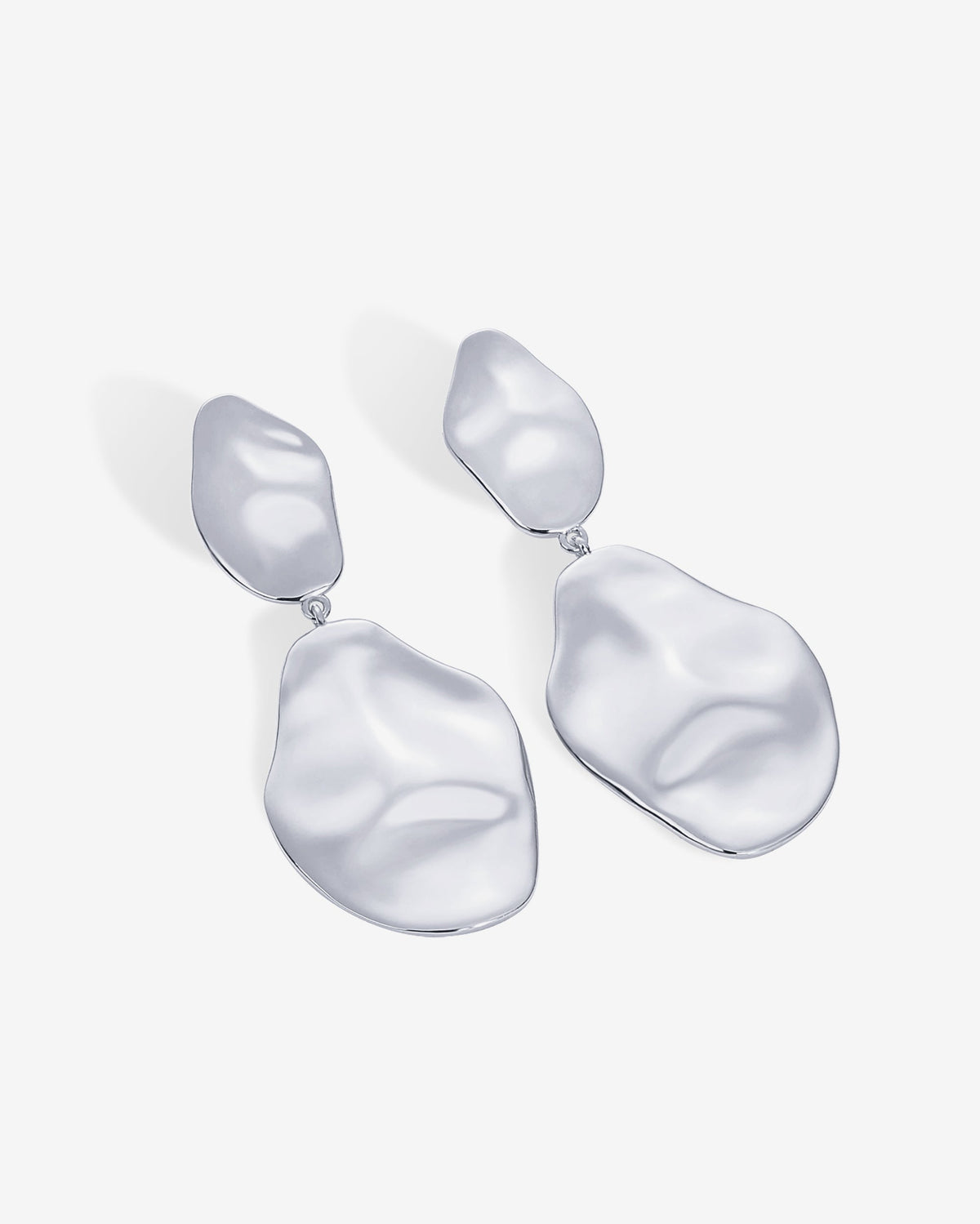 Hammered Teardrop Drop Dangle Earrings