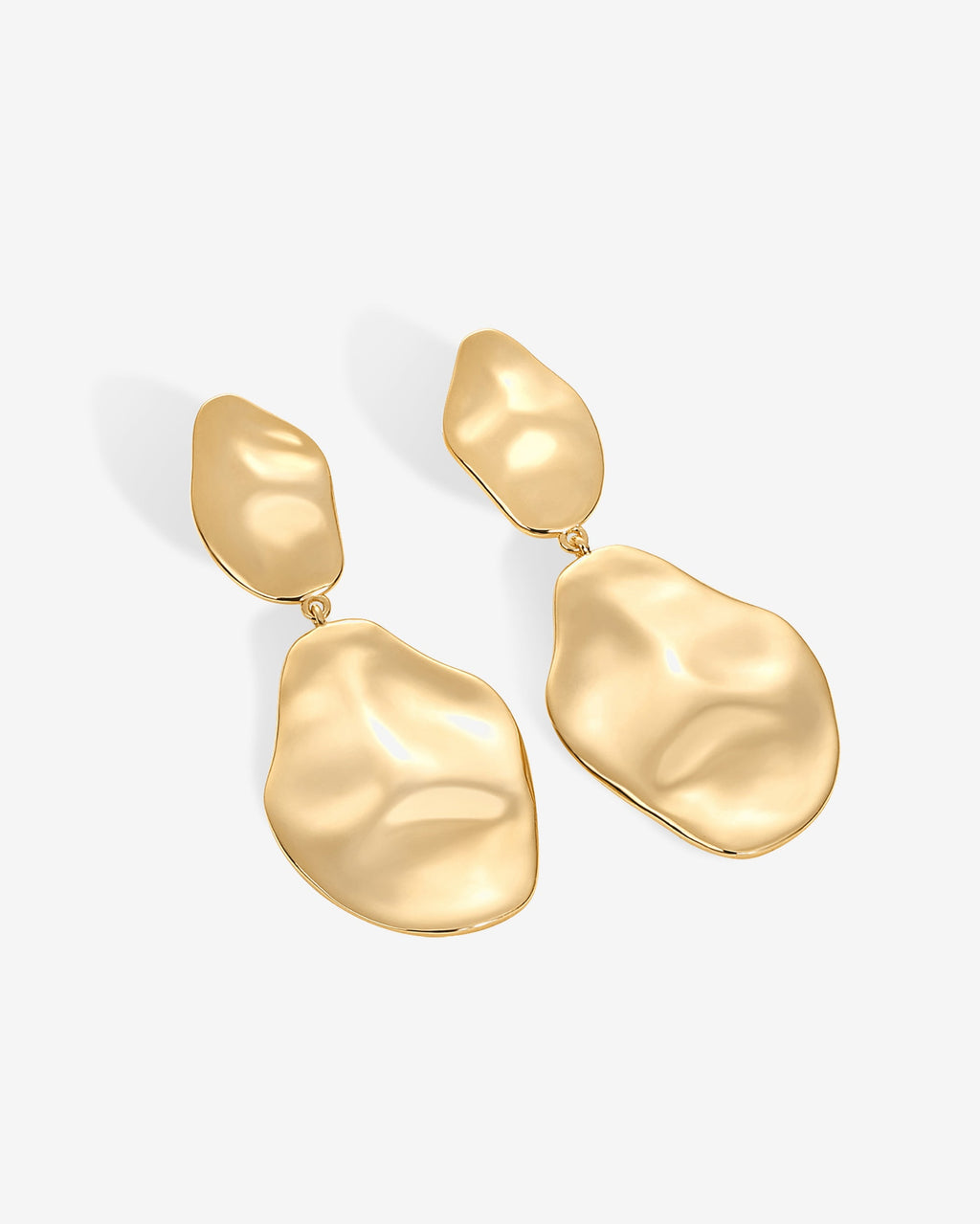Hammered Teardrop Drop Dangle Earrings