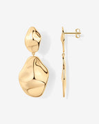 Hammered Teardrop Drop Dangle Earrings