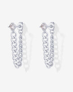 Cubic Zirconia Chained Earrings