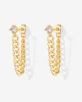 Cubic Zirconia Chained Earrings