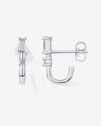Baguette Half Huggie Earrings