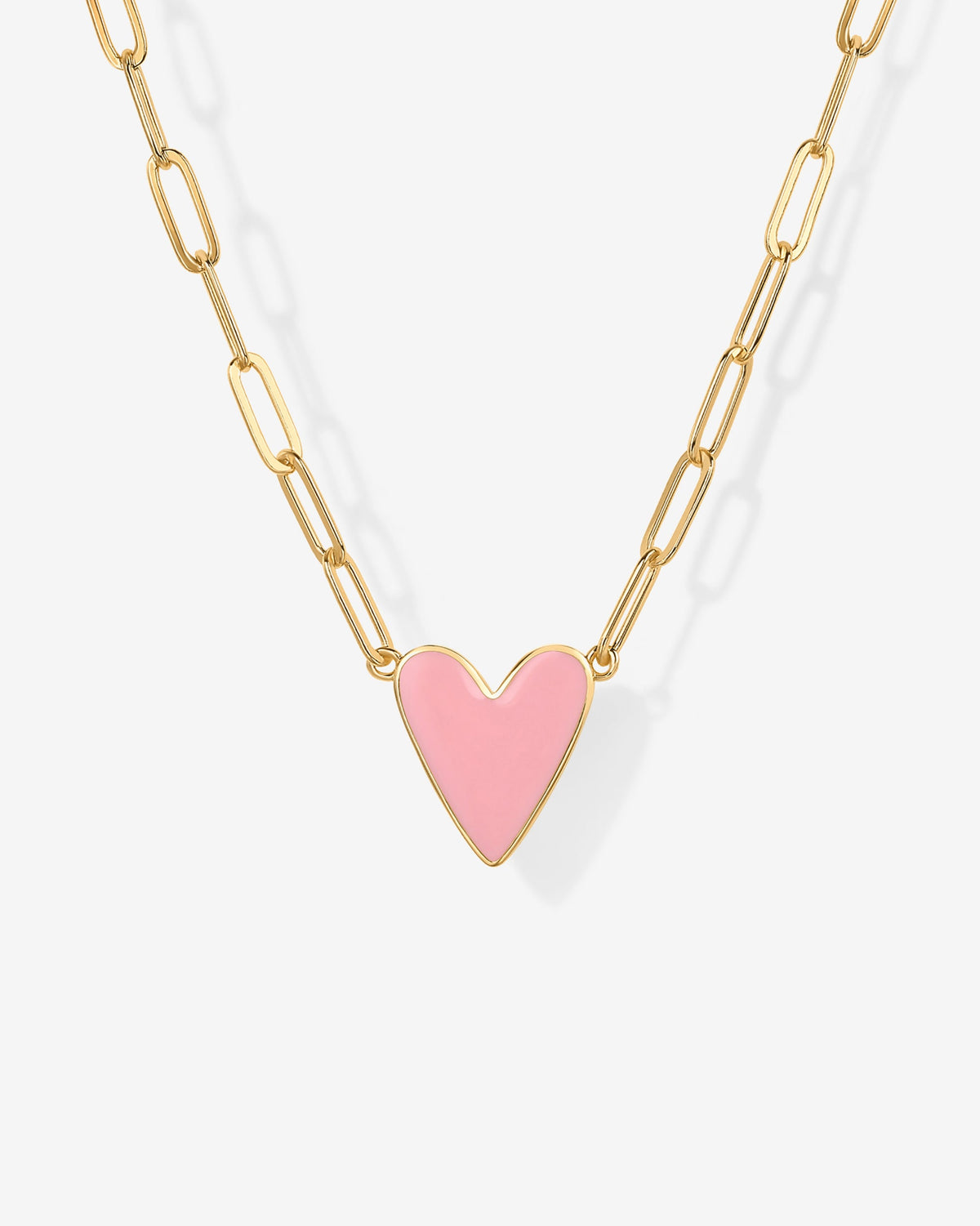 Enamel Heart Pendant Necklace