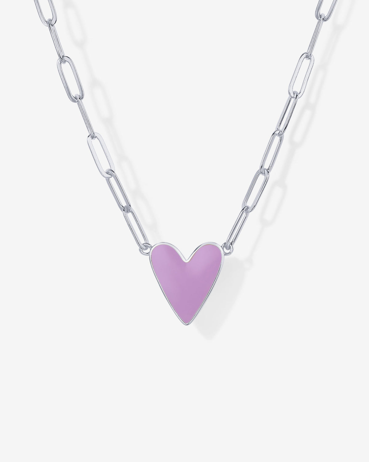 Enamel Heart Pendant Necklace