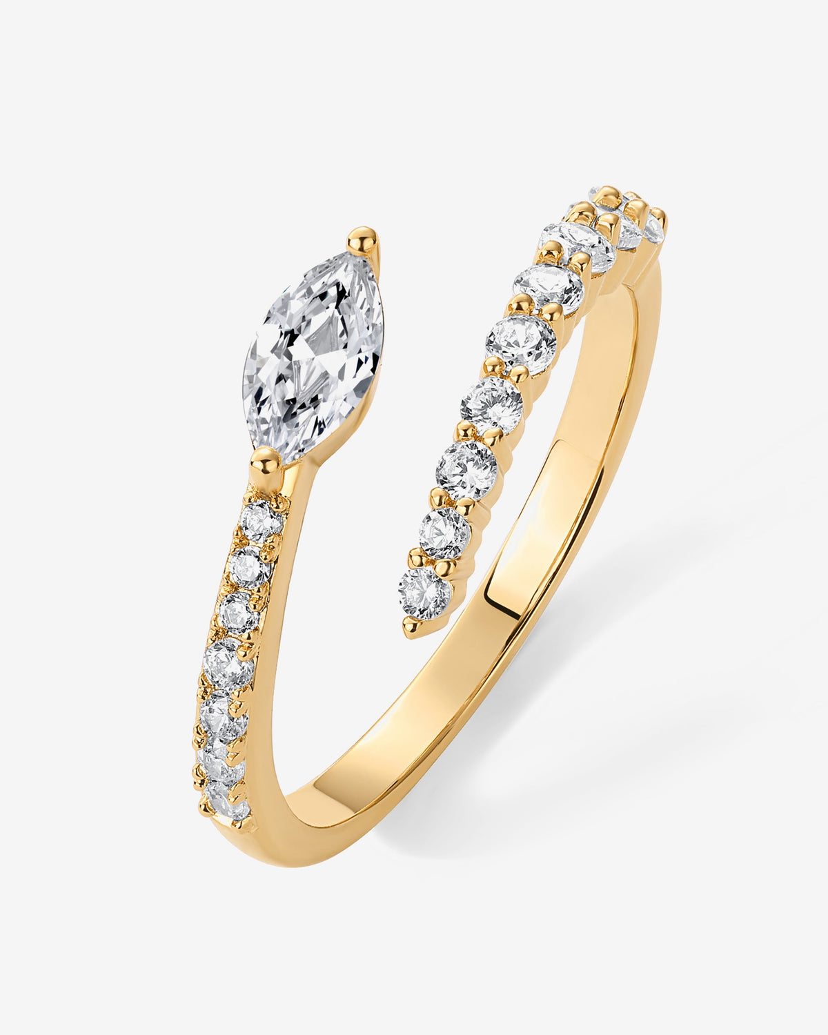 Marquise Crossover Ring