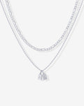 Double Initial Tag Necklace