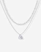 Double Initial Tag Necklace