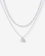 Double Initial Tag Necklace