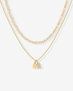 Double Initial Tag Necklace