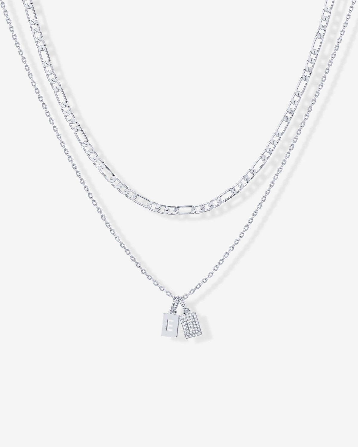 Double Initial Tag Necklace