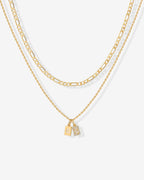 Double Initial Tag Necklace