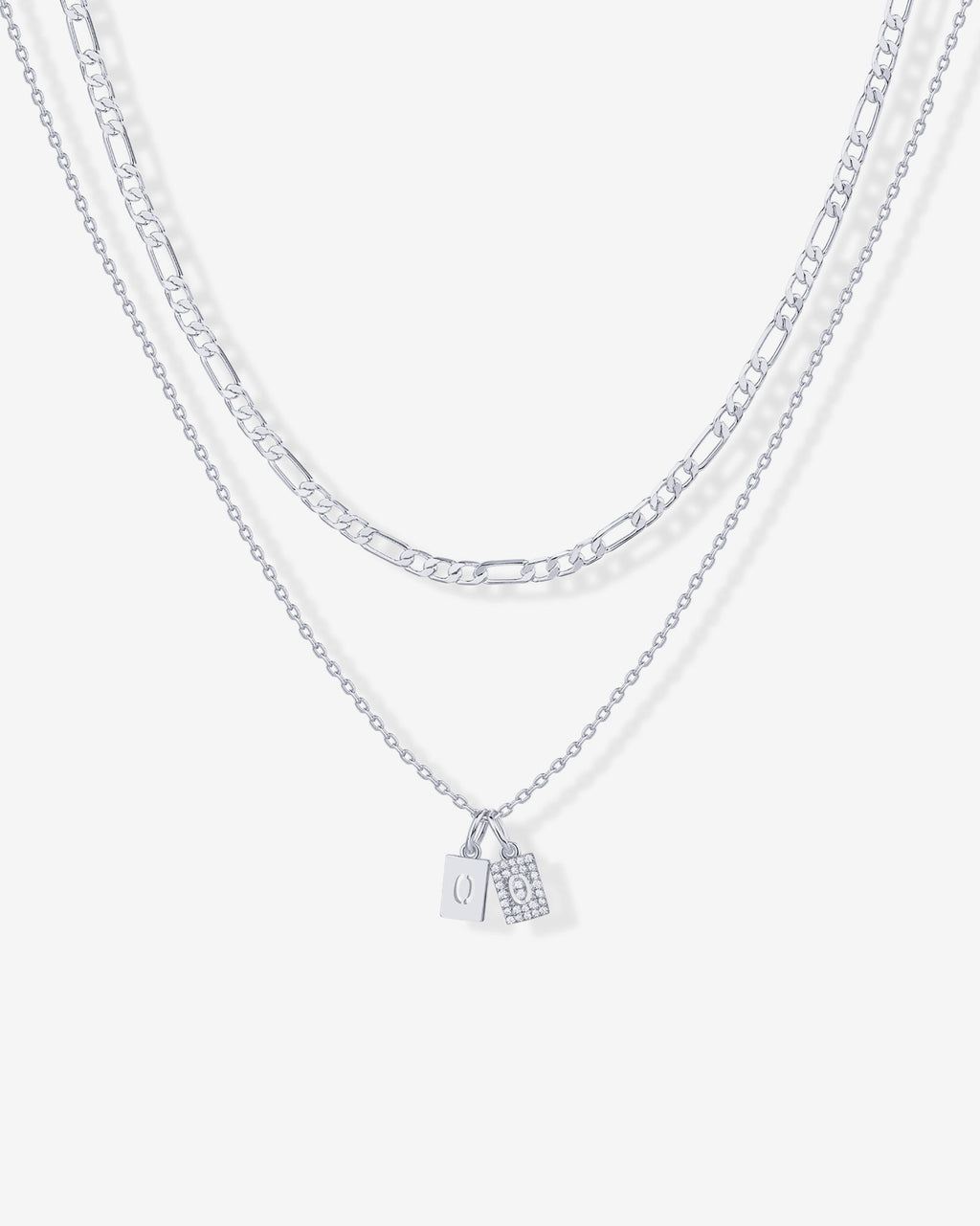 Double Initial Tag Necklace