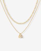 Double Initial Tag Necklace