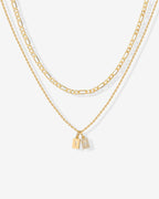 Double Initial Tag Necklace