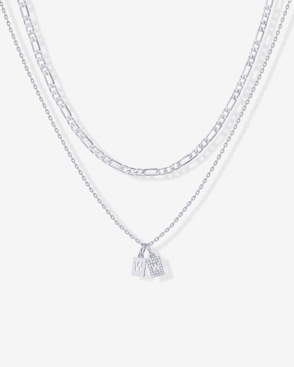 Double Initial Tag Necklace