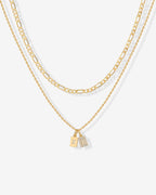 Double Initial Tag Necklace