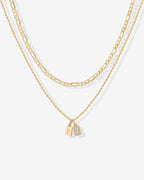Double Initial Tag Necklace