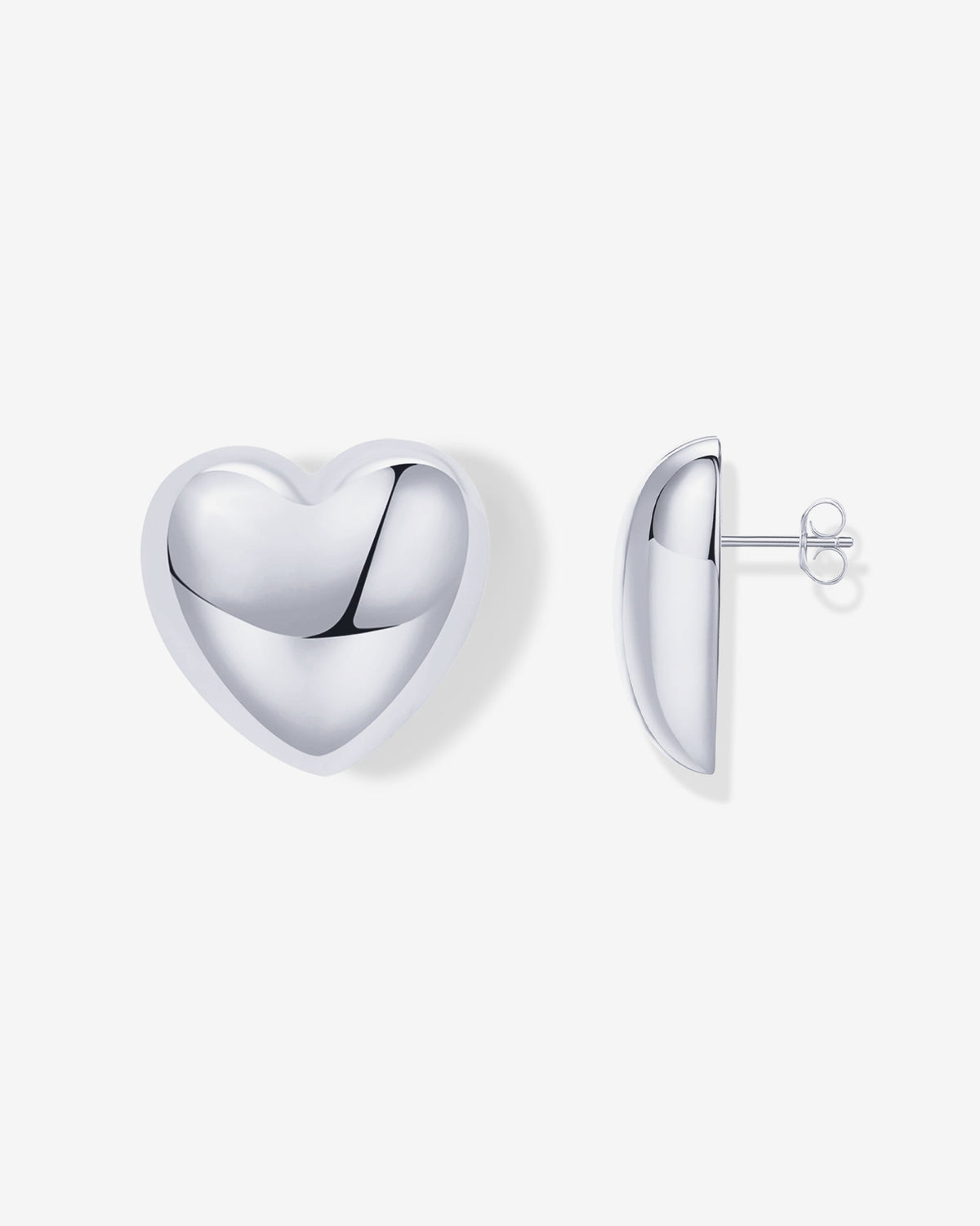 Oversized Heart Stud