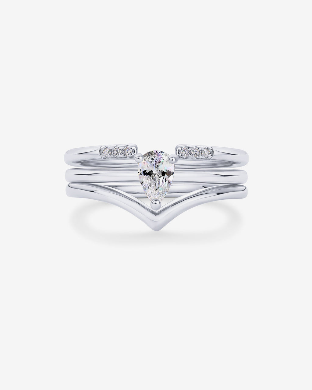 Dahlia Stackable 3-Pack Ring Set