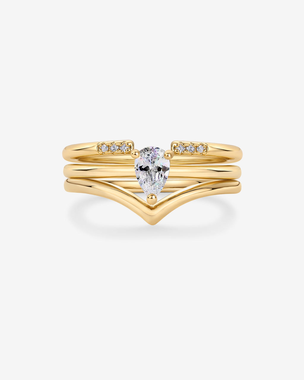 Dahlia Stackable 3-Pack Ring Set