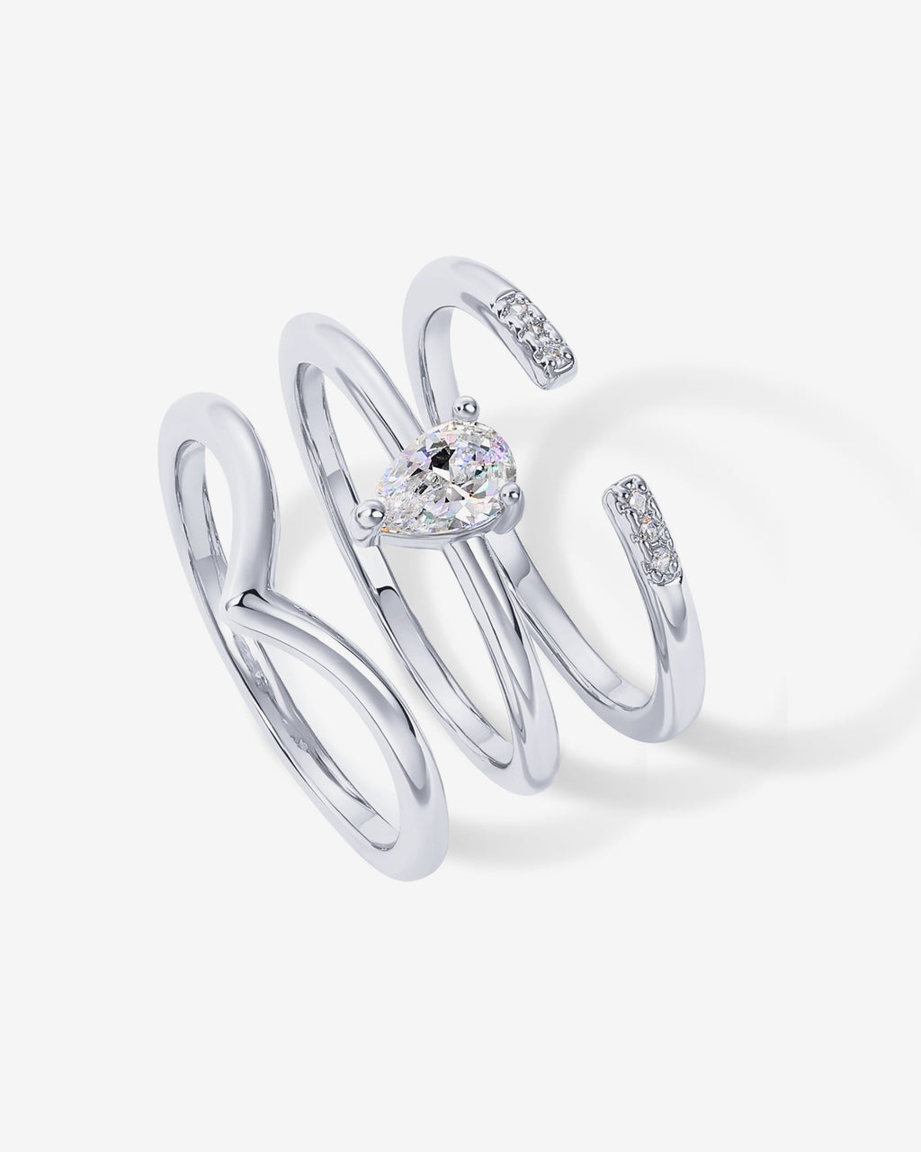 Dahlia Stackable 3-Pack Ring Set