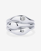 Wavy Triple Ring Stack Set