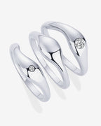 Wavy Triple Ring Stack Set