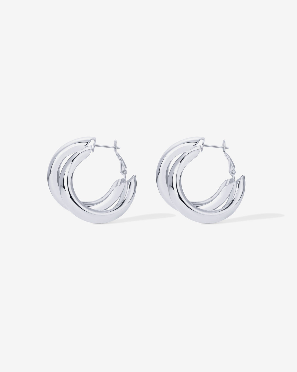 Chunky Double Hoops
