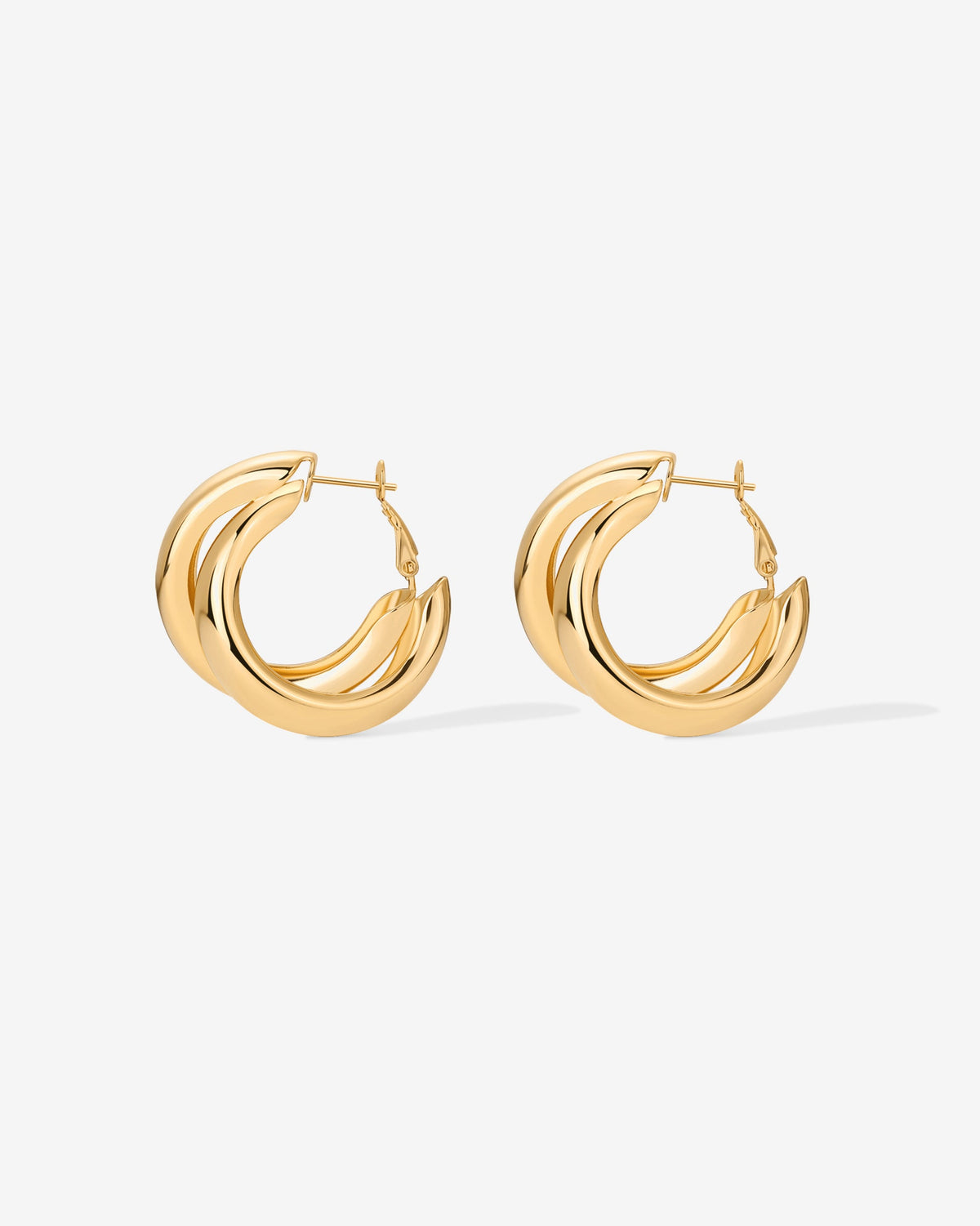 Chunky Double Hoops