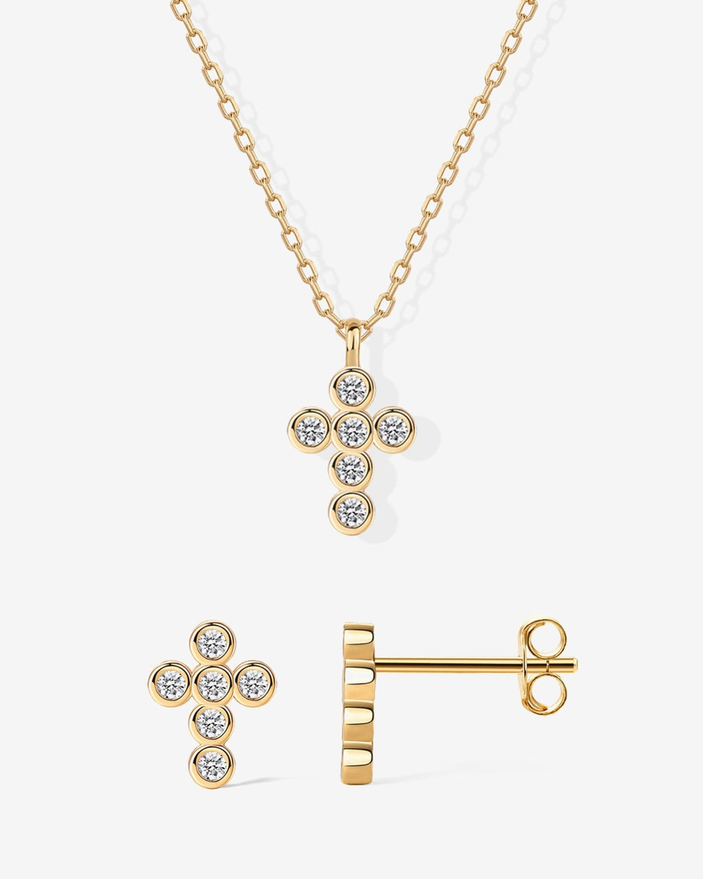 Cross Necklace and Earring Set