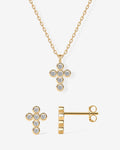 Cross Necklace and Earring Set