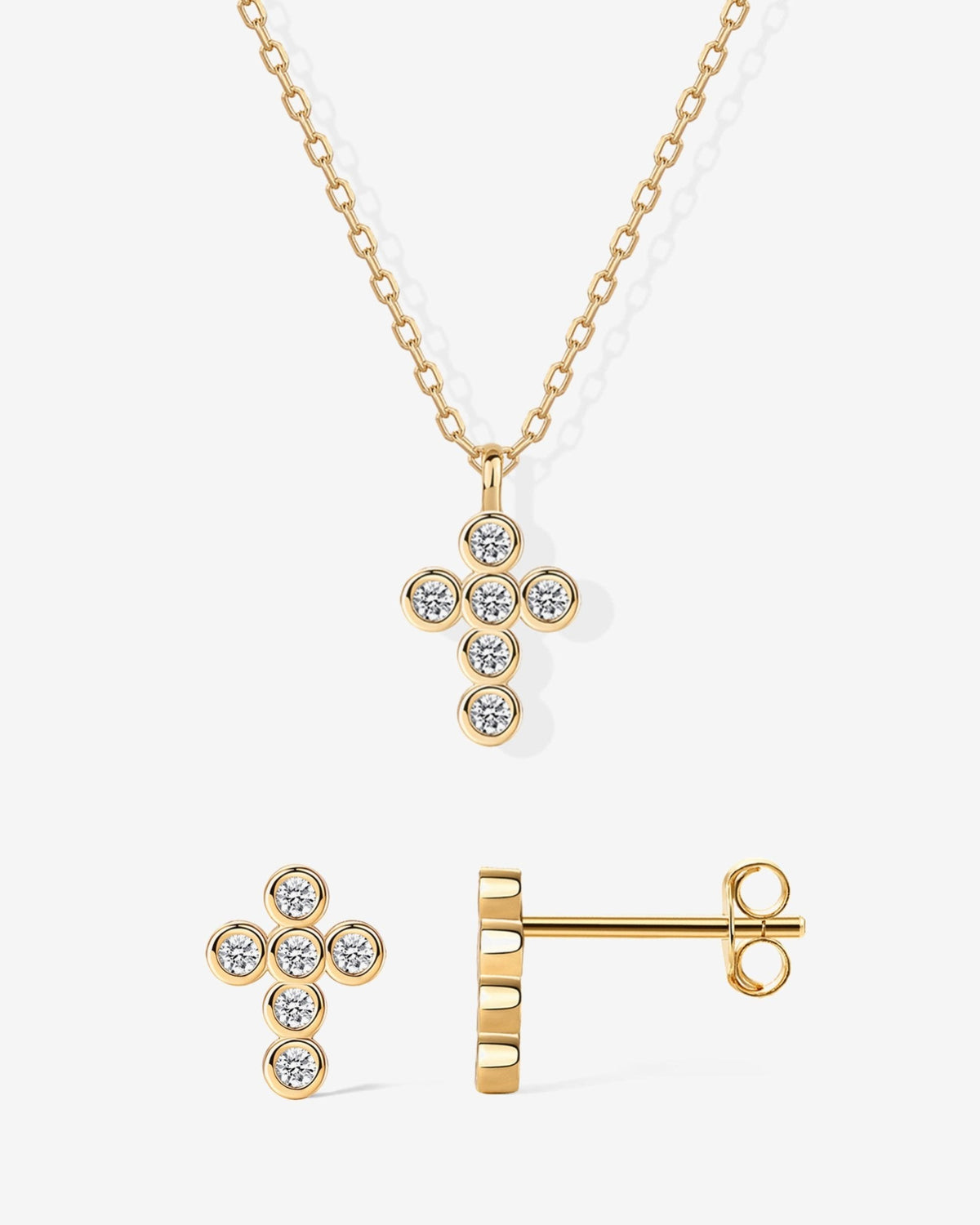 Cross Necklace and Earring Set