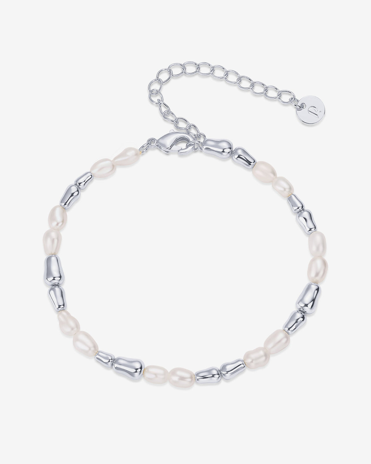 Bead and Freshwater Pearl Bracelet