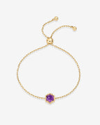 Gemstone Hexagon Bracelet