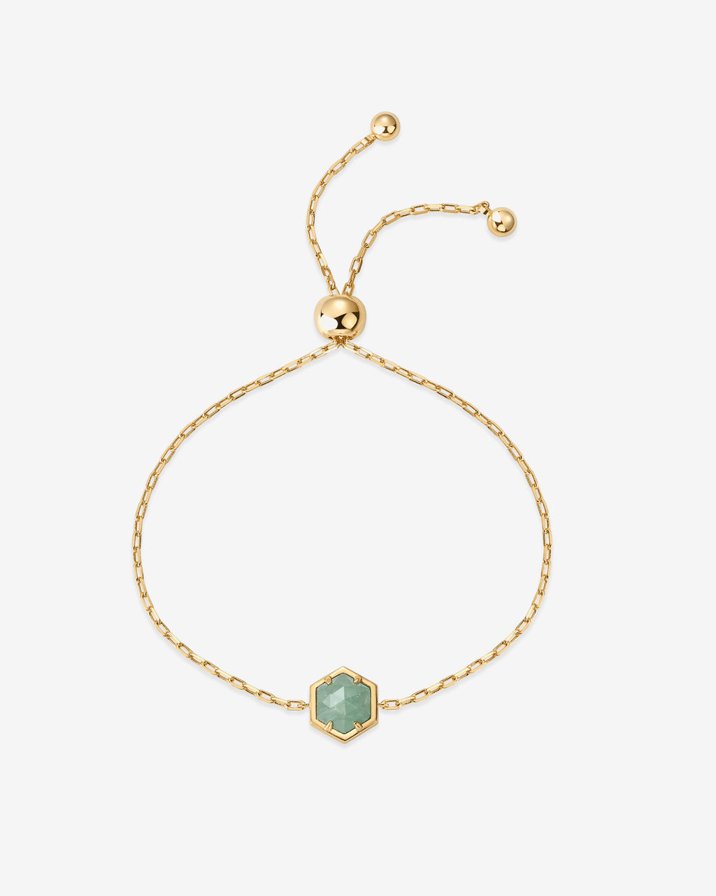 Gemstone Hexagon Bracelet