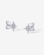 Cubic Zirconia Star Stud Earrings
