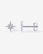 Cubic Zirconia Star Stud Earrings