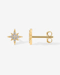Cubic Zirconia Star Stud Earrings