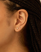 Cubic Zirconia Star Stud Earrings