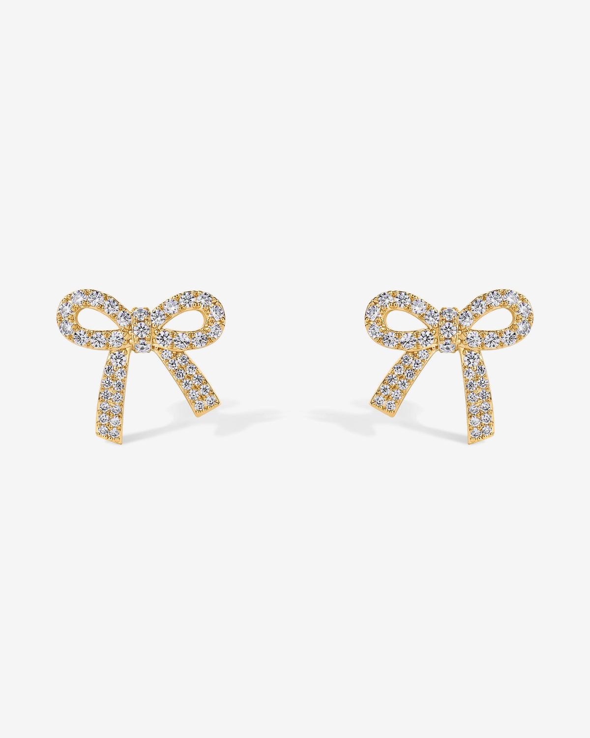 Cubic Zirconia Bow Stud Earrings