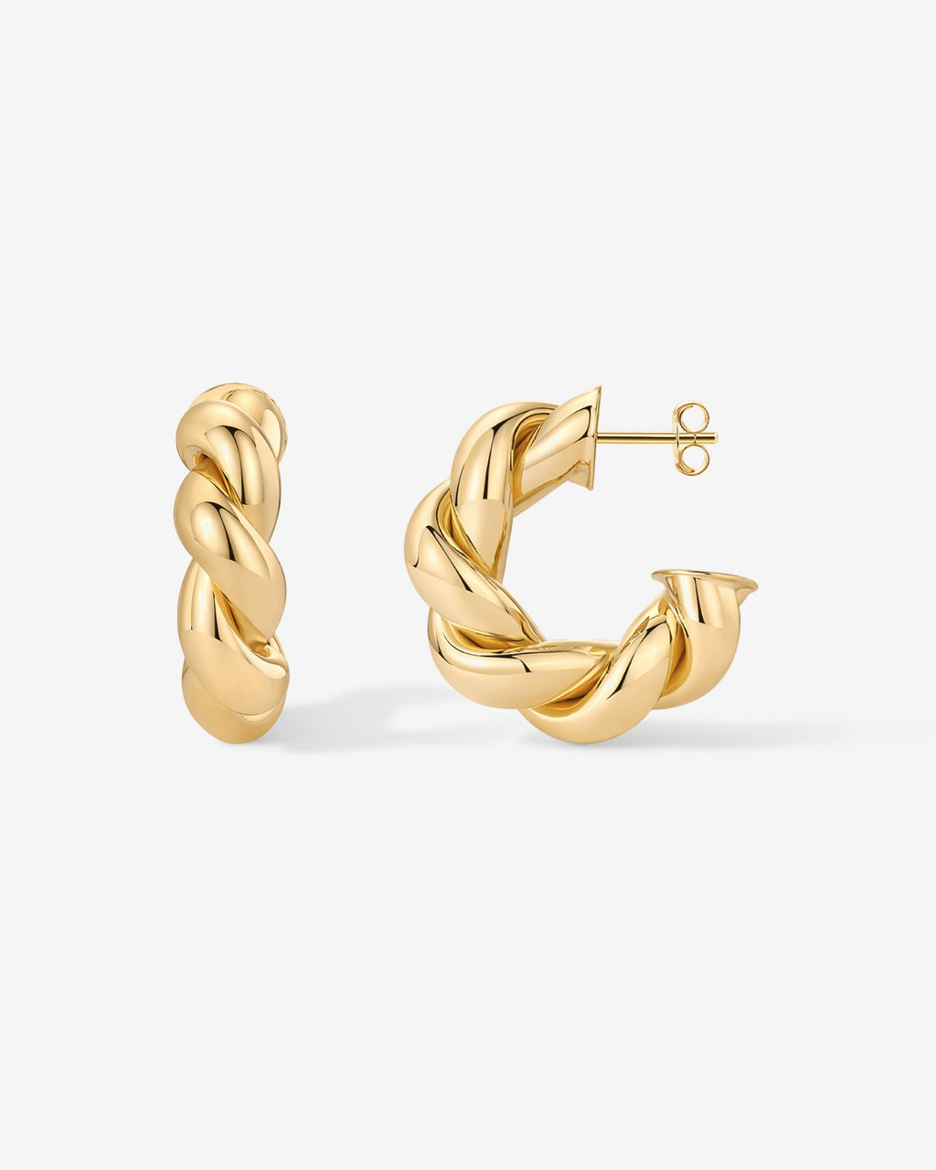 Puffy Twisted Hoops
