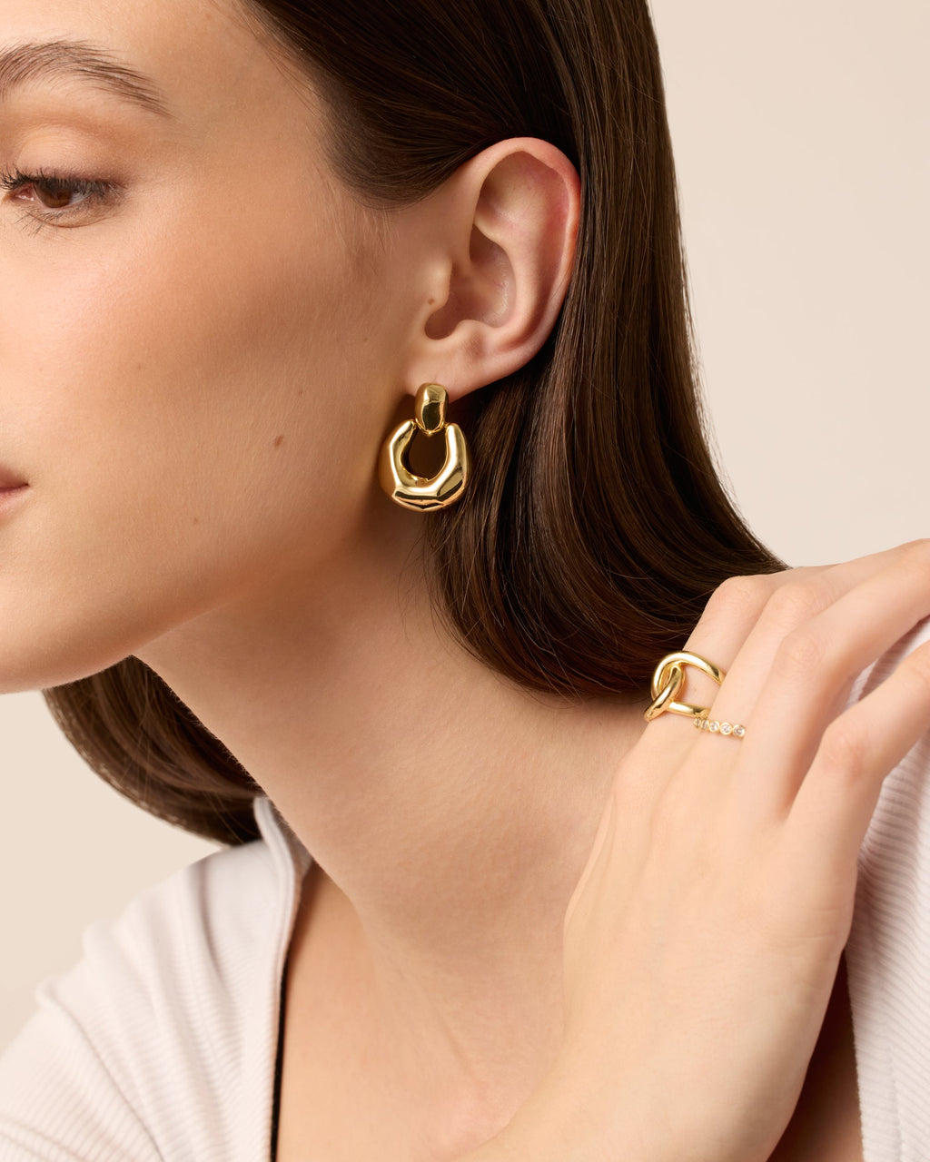 Chunky Door Knocker Dangle Earrings