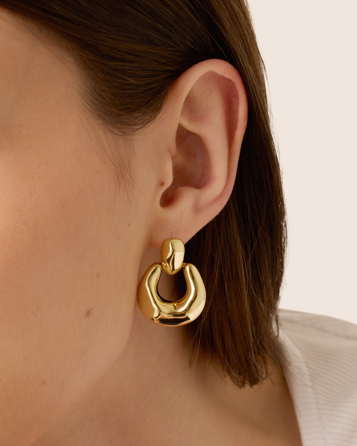 Chunky Door Knocker Dangle Earrings