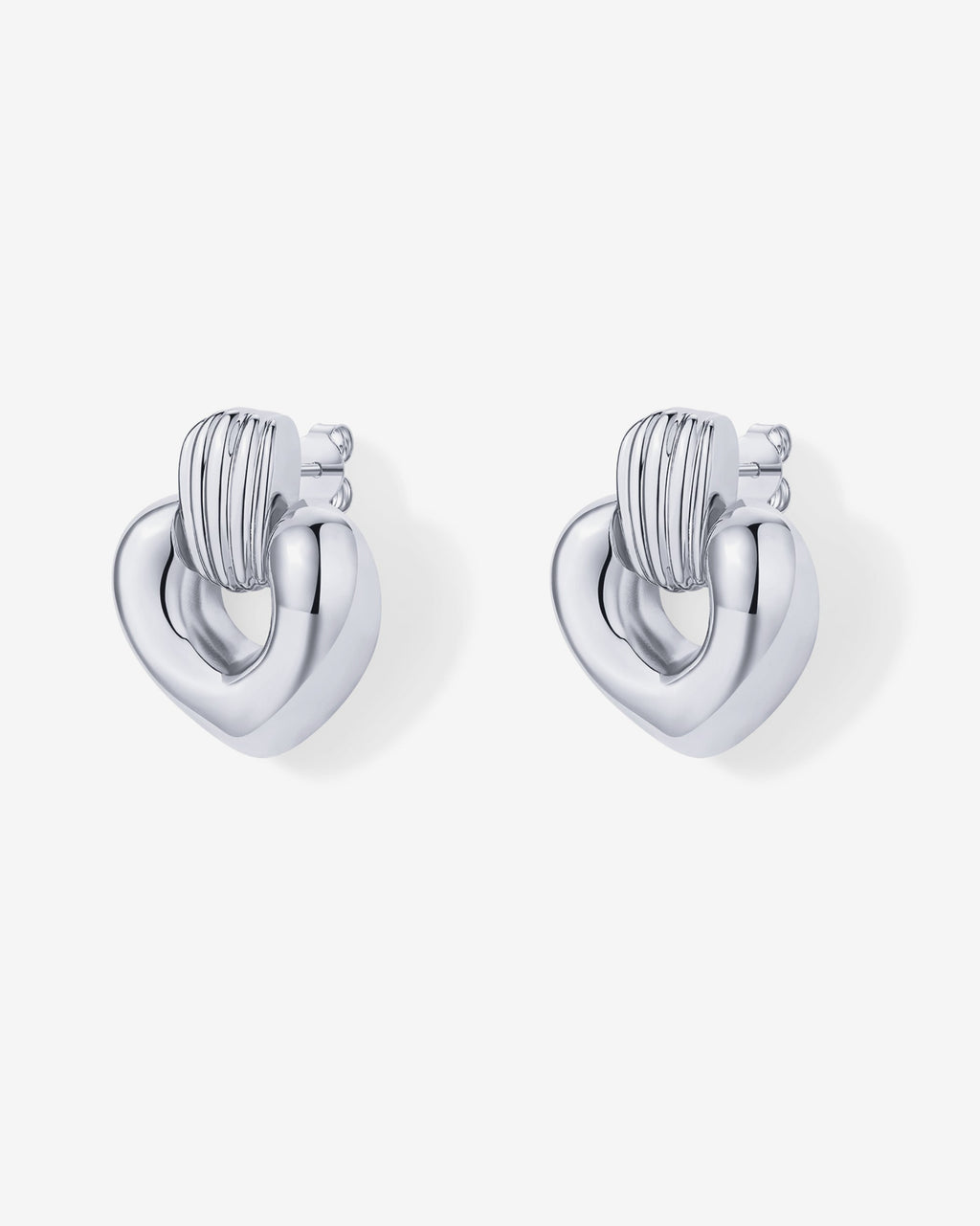 Mini Heart Door Knocker Earrings