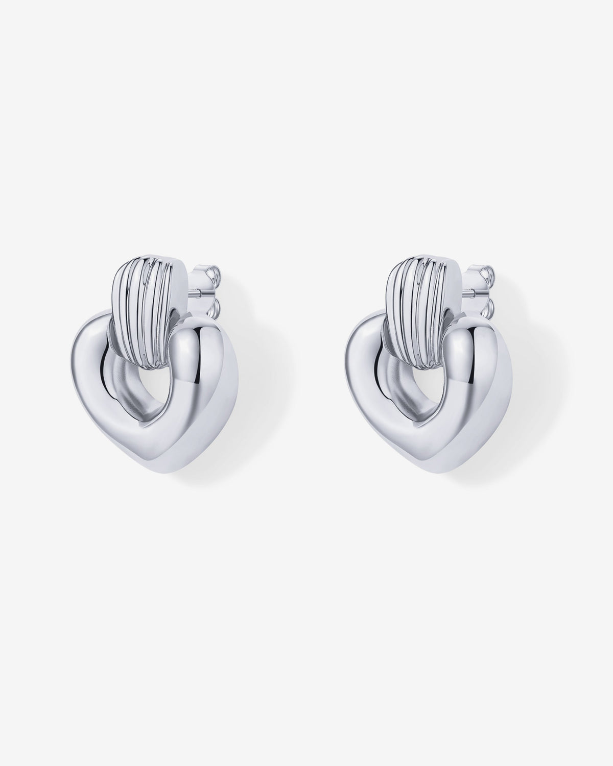 Mini Heart Door Knocker Earrings