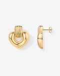 Mini Heart Door Knocker Earrings