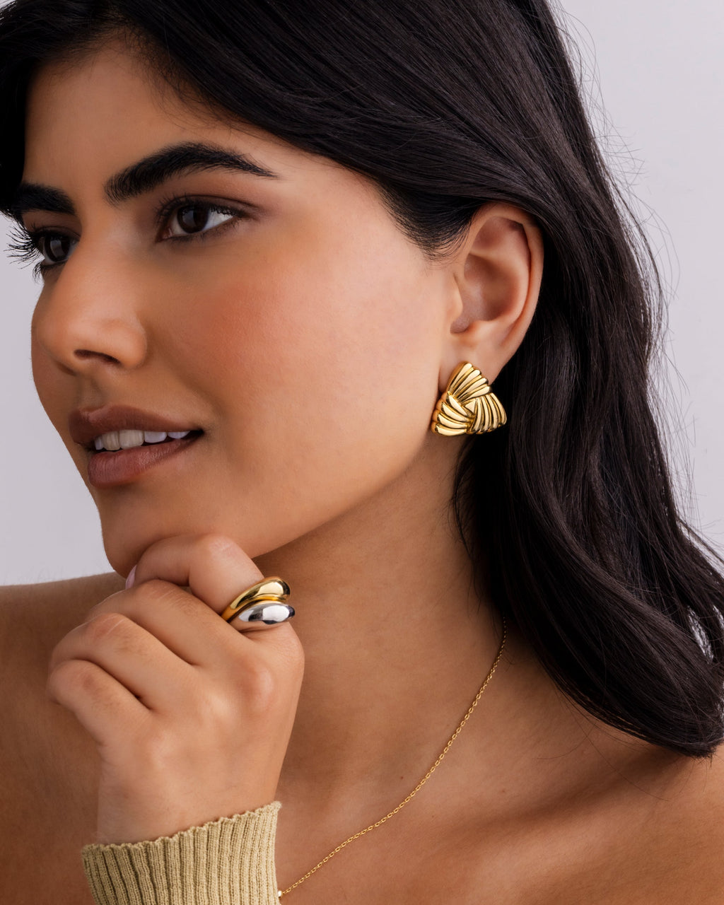Vintage Triangle Knot Earrings