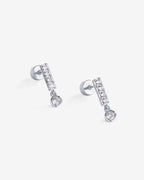 Bar Bezel Drop Shimmer Screwbacks