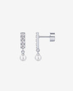 Bar Drop Shimmer and Pearl Screwbacks